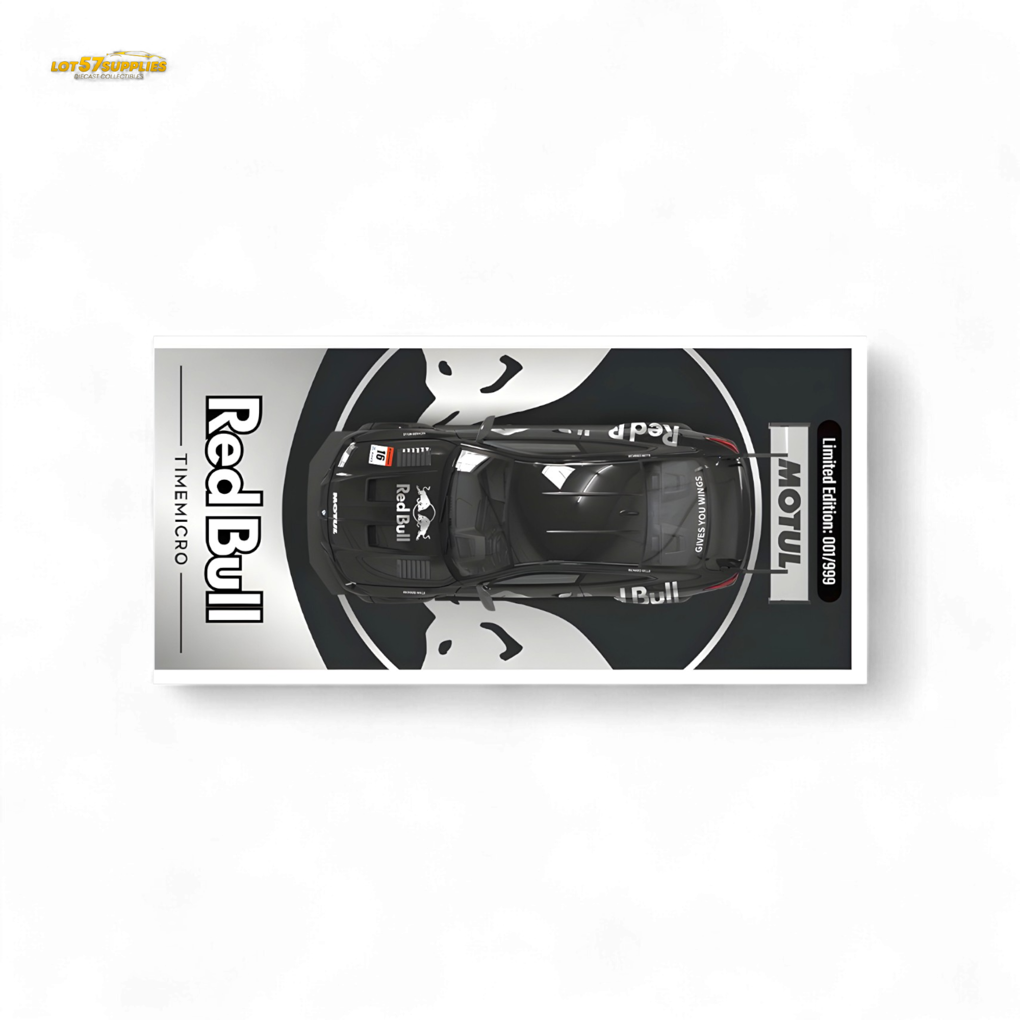 TimeMicro BMW M4 Modified Widebody Silver R e d B u l l Ordinary 1:64 - Collectors World Toys