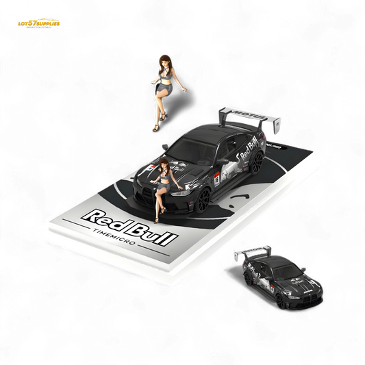 TimeMicro BMW M4 Modified Widebody Silver R e d B u l l - Figure Version 1:64