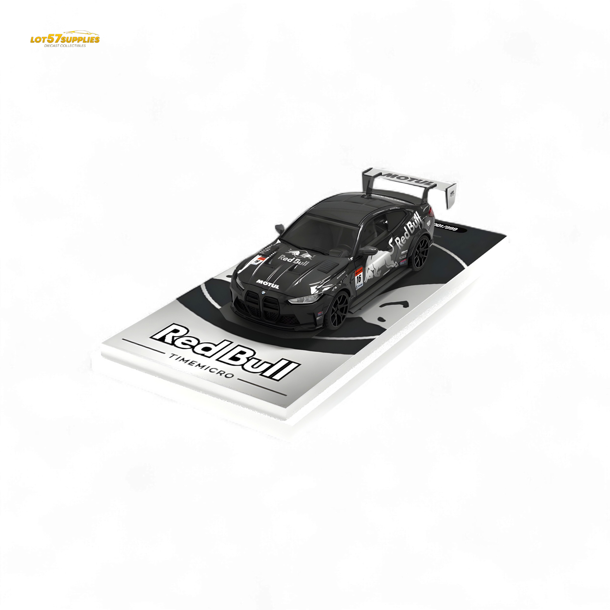 TimeMicro BMW M4 Modified Widebody Silver R e d B u l l Ordinary 1:64