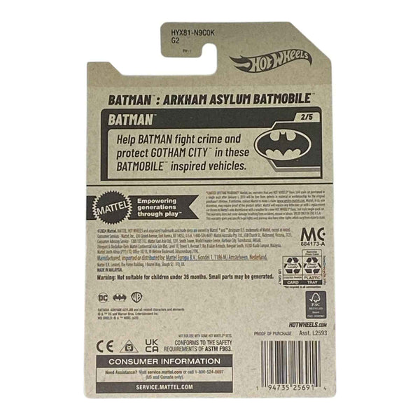 Hot Wheels Arkham Asylum Batmobile | Batman Series 2/5