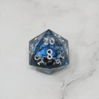 Blue Slaadi's Eye - 7 Piece Moving Eye DnD Dice Set | Acrylic RPG Gaming Dice - Collectors World Toys