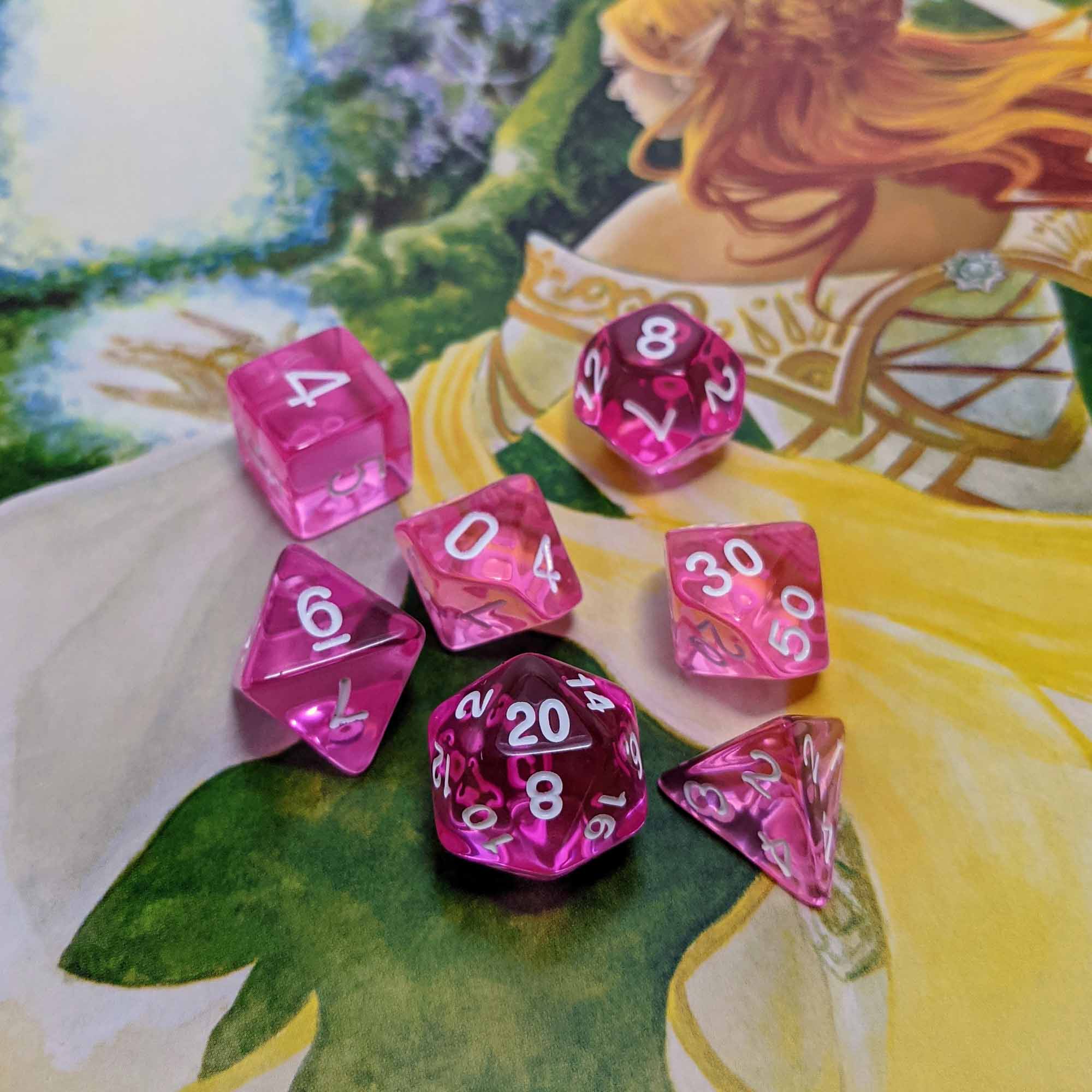 Boon of the Faerie - 7 Piece DnD Dice Set | Acrylic RPG Gaming Dice - Collectors World Toys