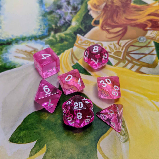 Boon of the Faerie - 7 Piece DnD Dice Set | Acrylic RPG Gaming Dice - Collectors World Toys Hover Image