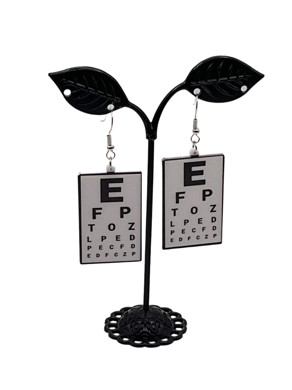 Eye chart earrings