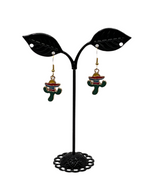 Cactus Wearing a Sombrero Earrings