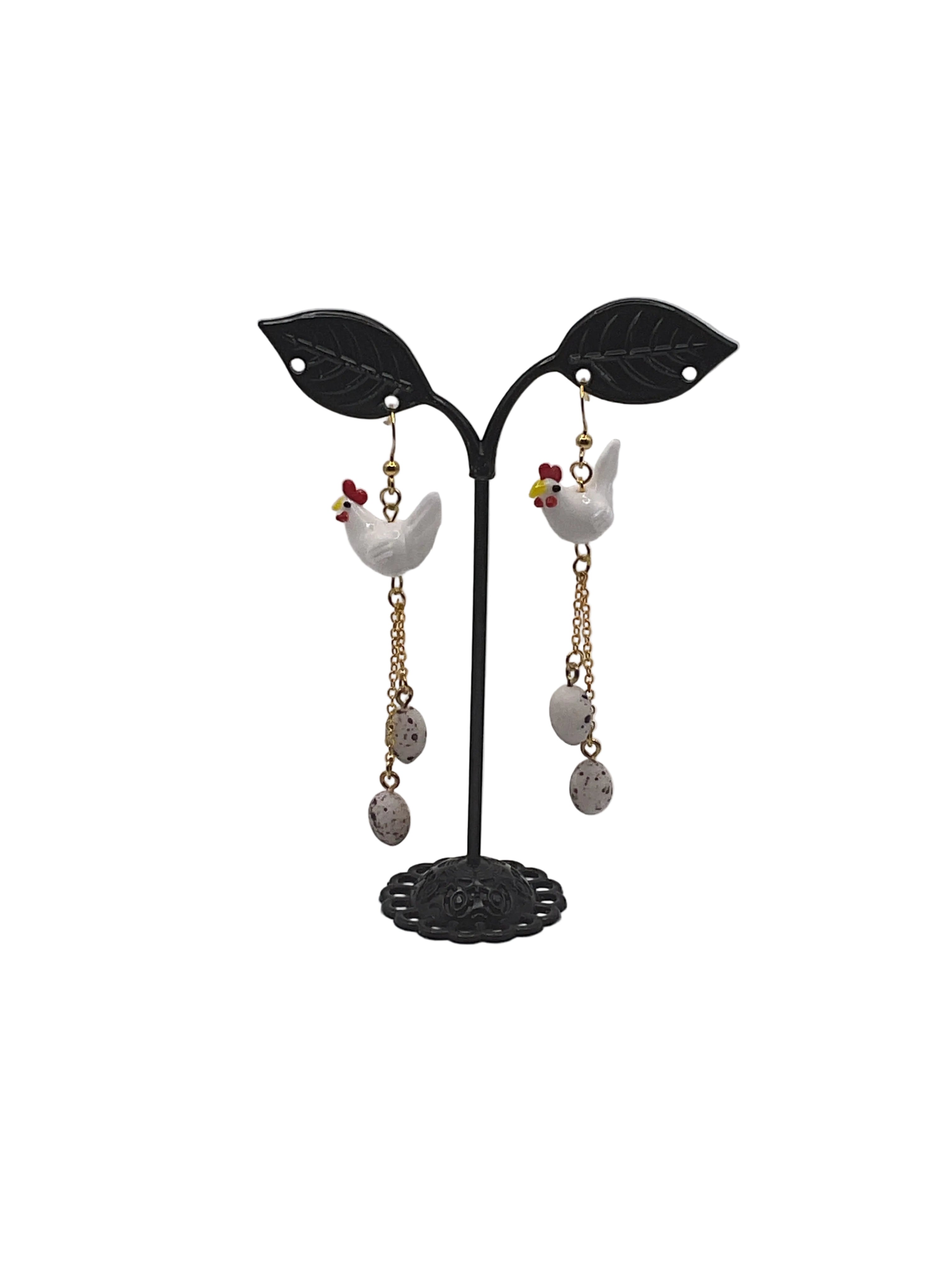Chicken Earrings