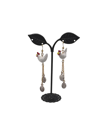 Chicken Earrings