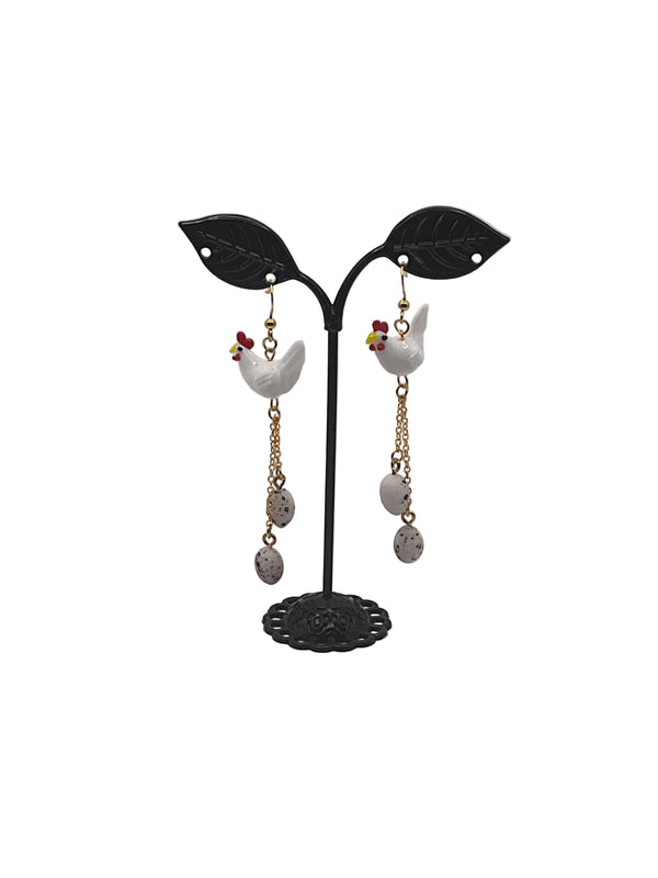 Chicken Earrings