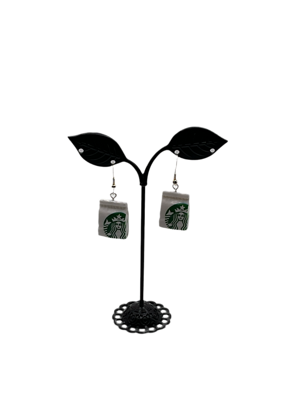 Starbuck's Coffee Bag Earrings