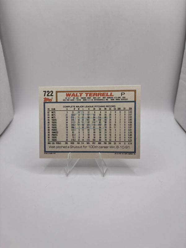 Topps Walt Terrell