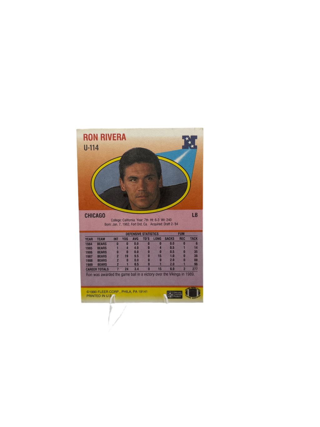 Fleer Ron Rivera
