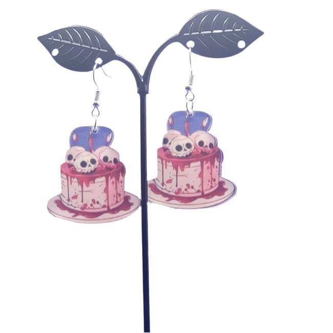 Cake skull earrings Hover Image