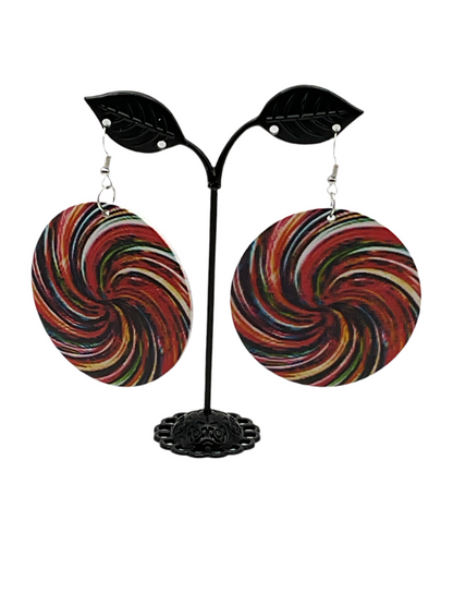 Colorful circle earrings