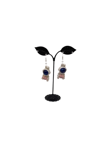 Bunny astronaut earrings