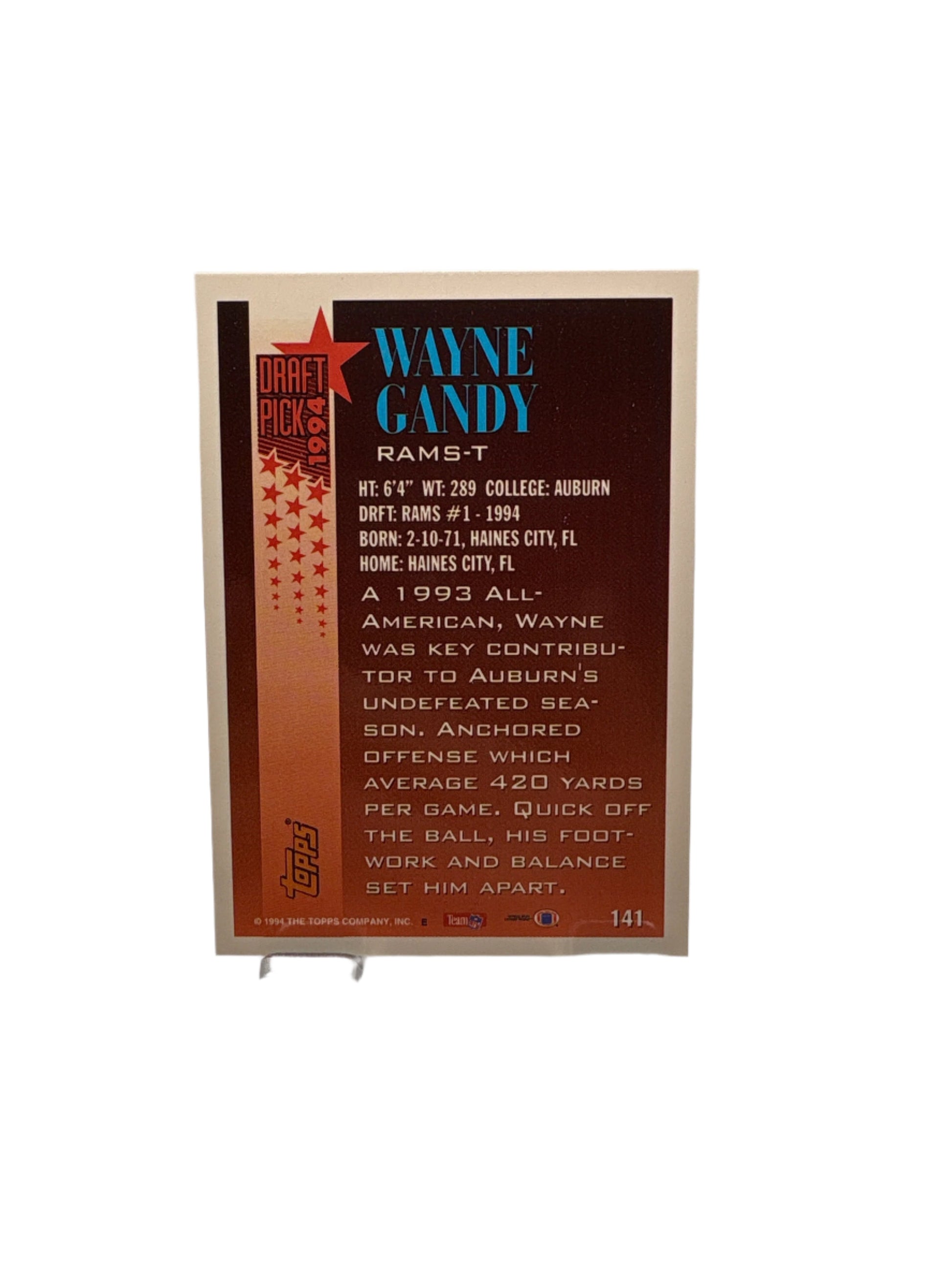 Topps Wayne Gandy