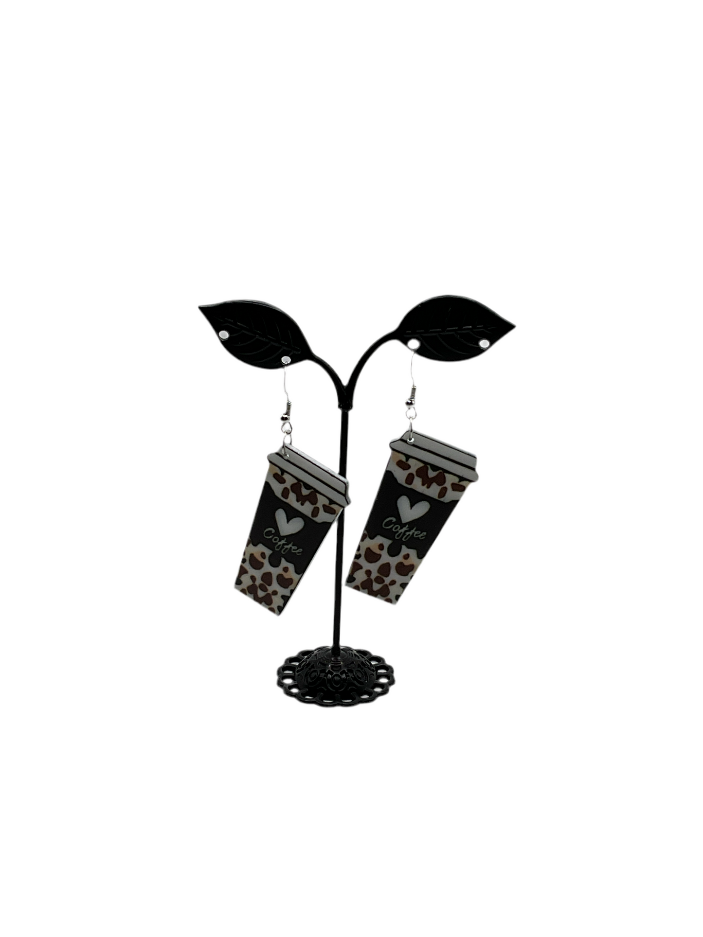 Coffee cup earrings
