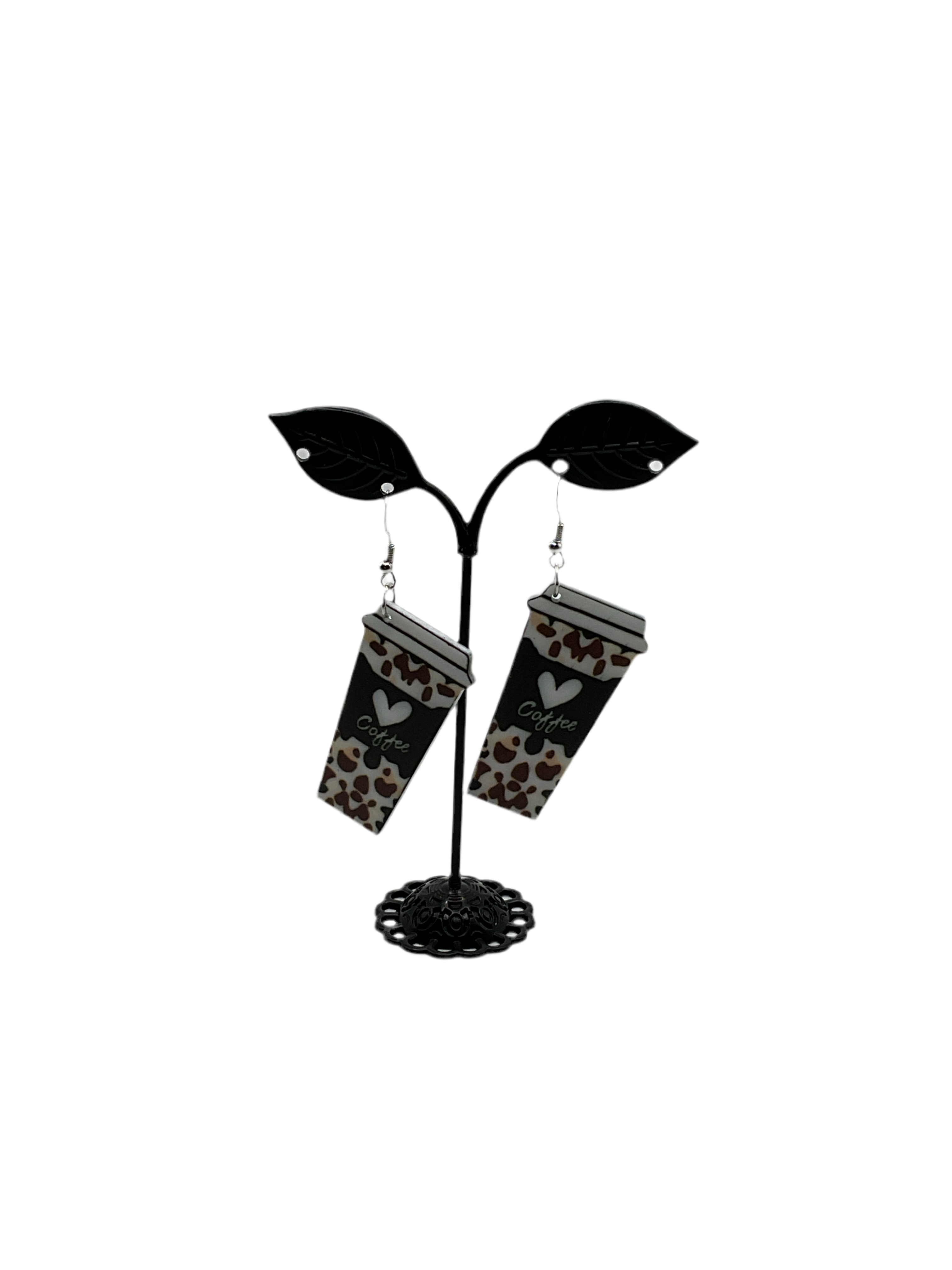 Coffee cup earrings