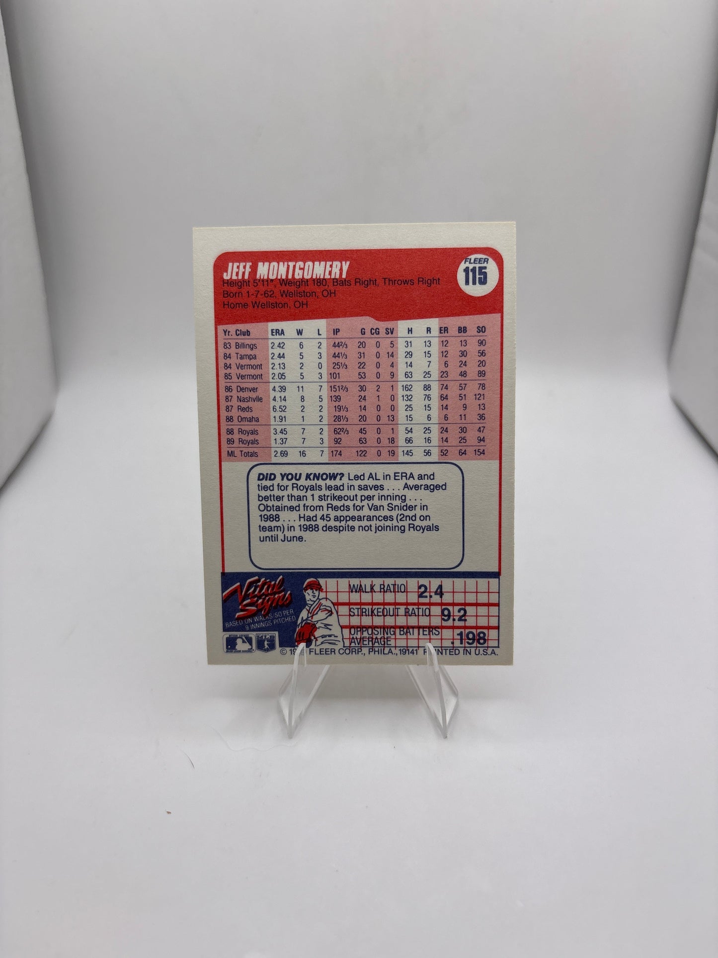 Fleer Jeff Montgomery