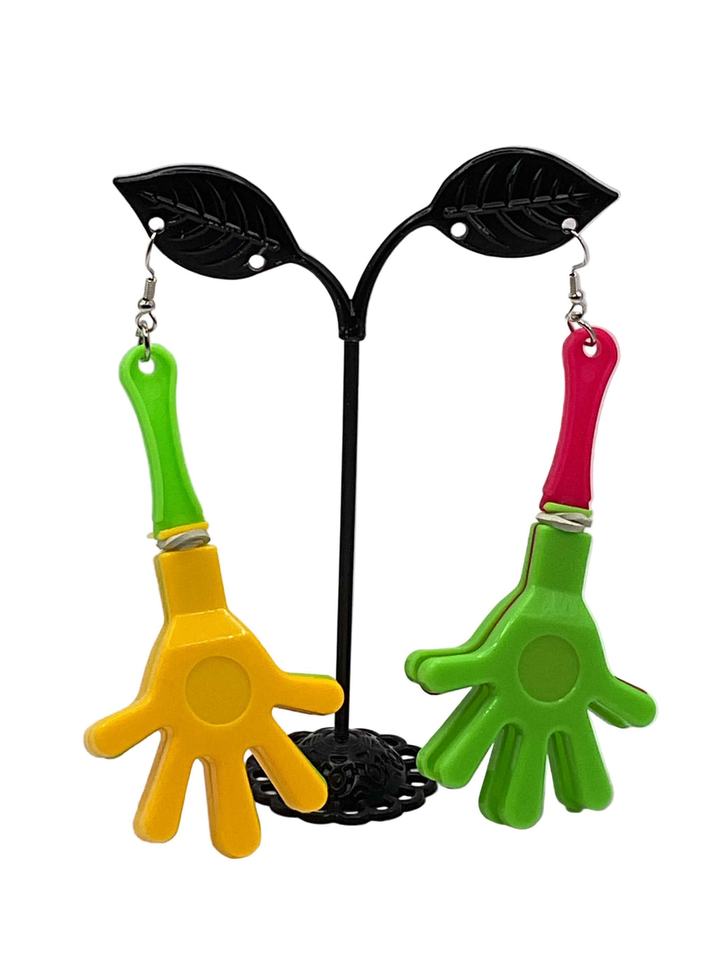 Hand clapper earrings