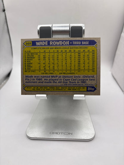 Topps Wade Rowdon
