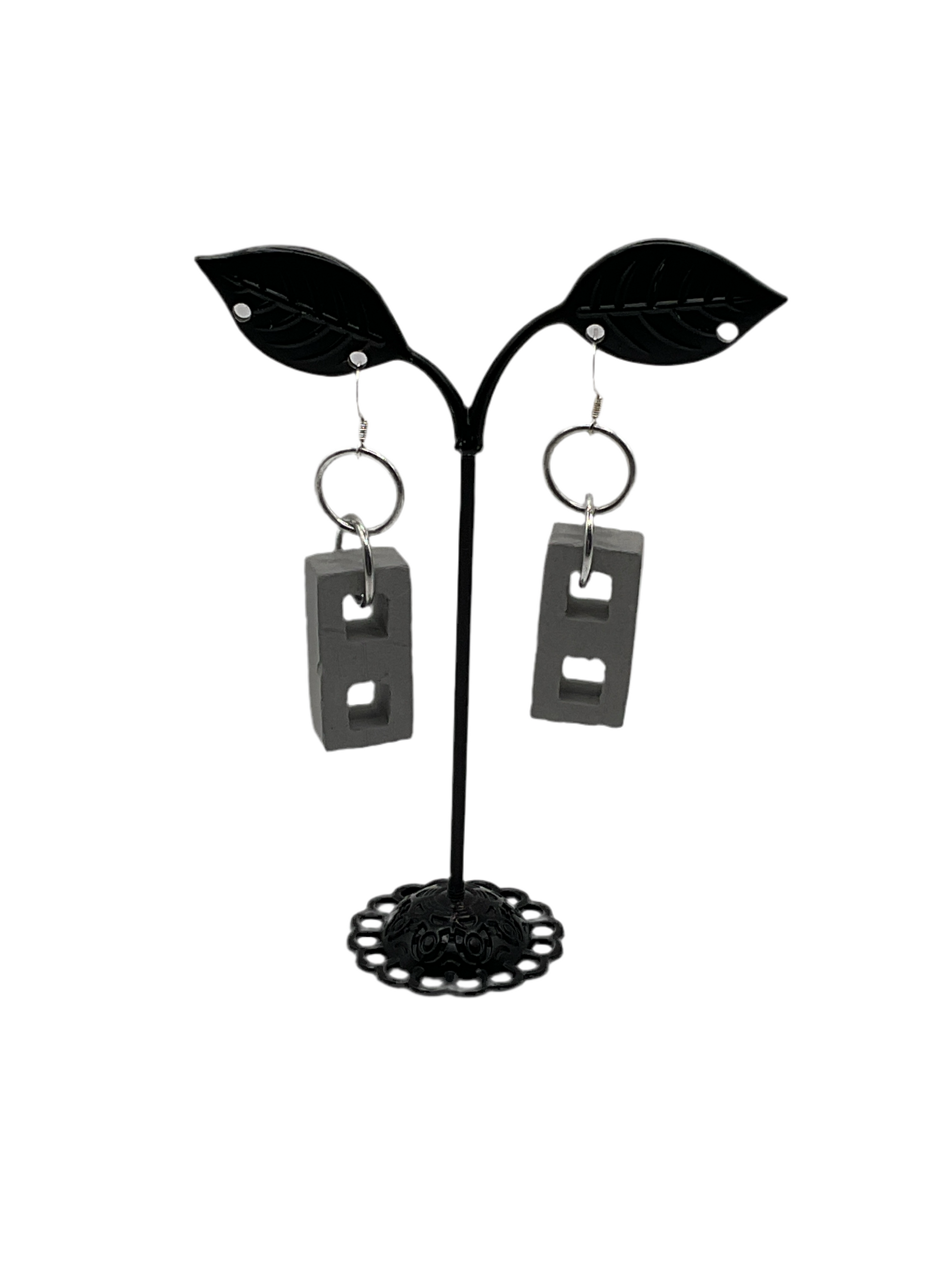 Cinder block earrings