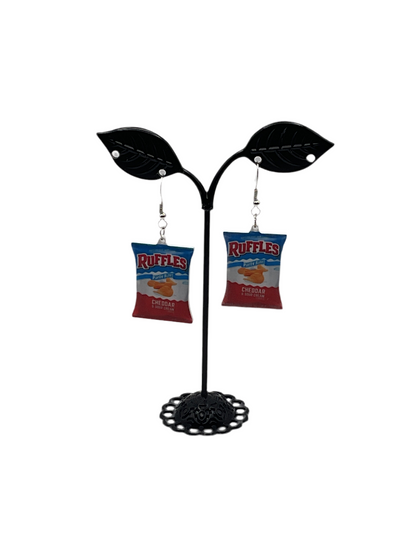 Cheddar Ruffles Chips earrings