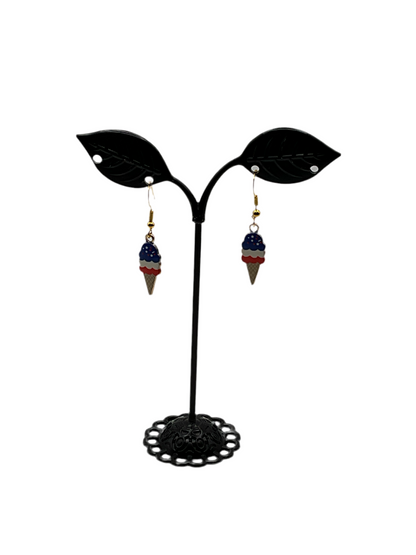 Americana Ice cream Cone earrings