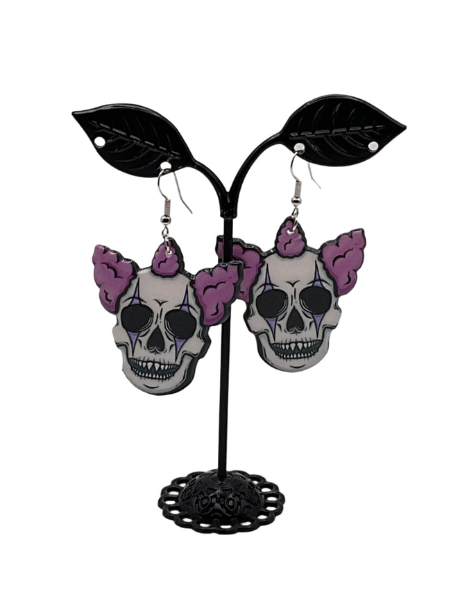 Skull Clown Earrings Hover Image
