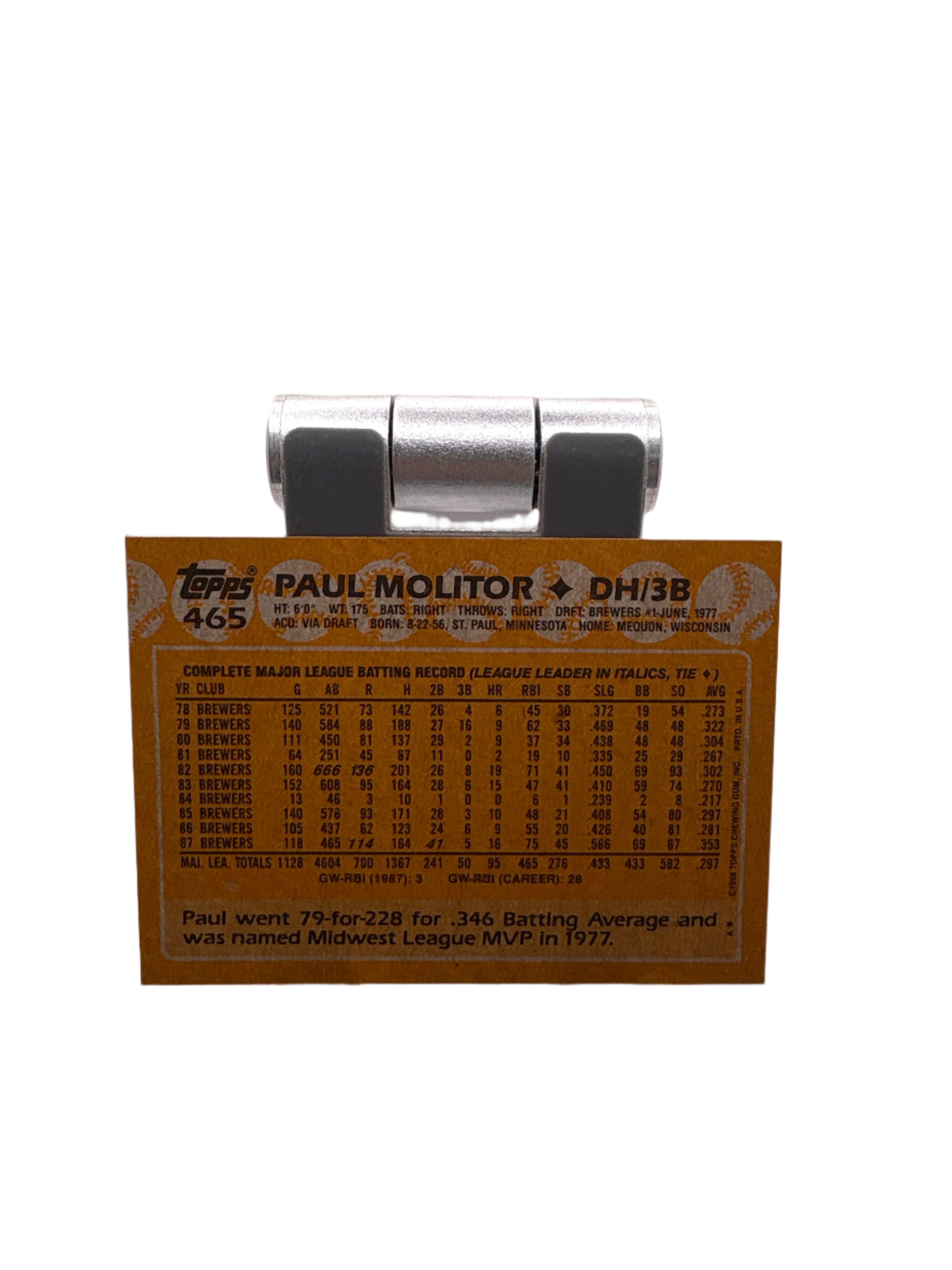 Topps Paul Molitor