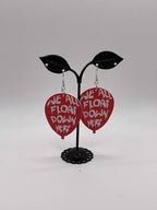 Red balloon earrings