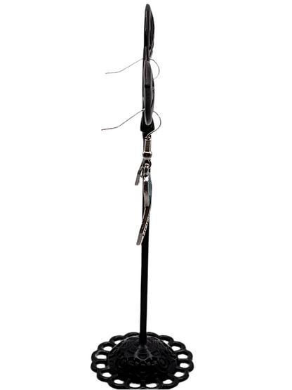 Blue hope awareness ribbon earrings