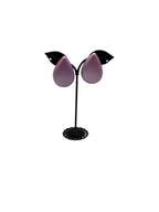 Large Pink And Purple Tear Drop Earrings