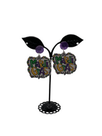 Mardi Gras earrings