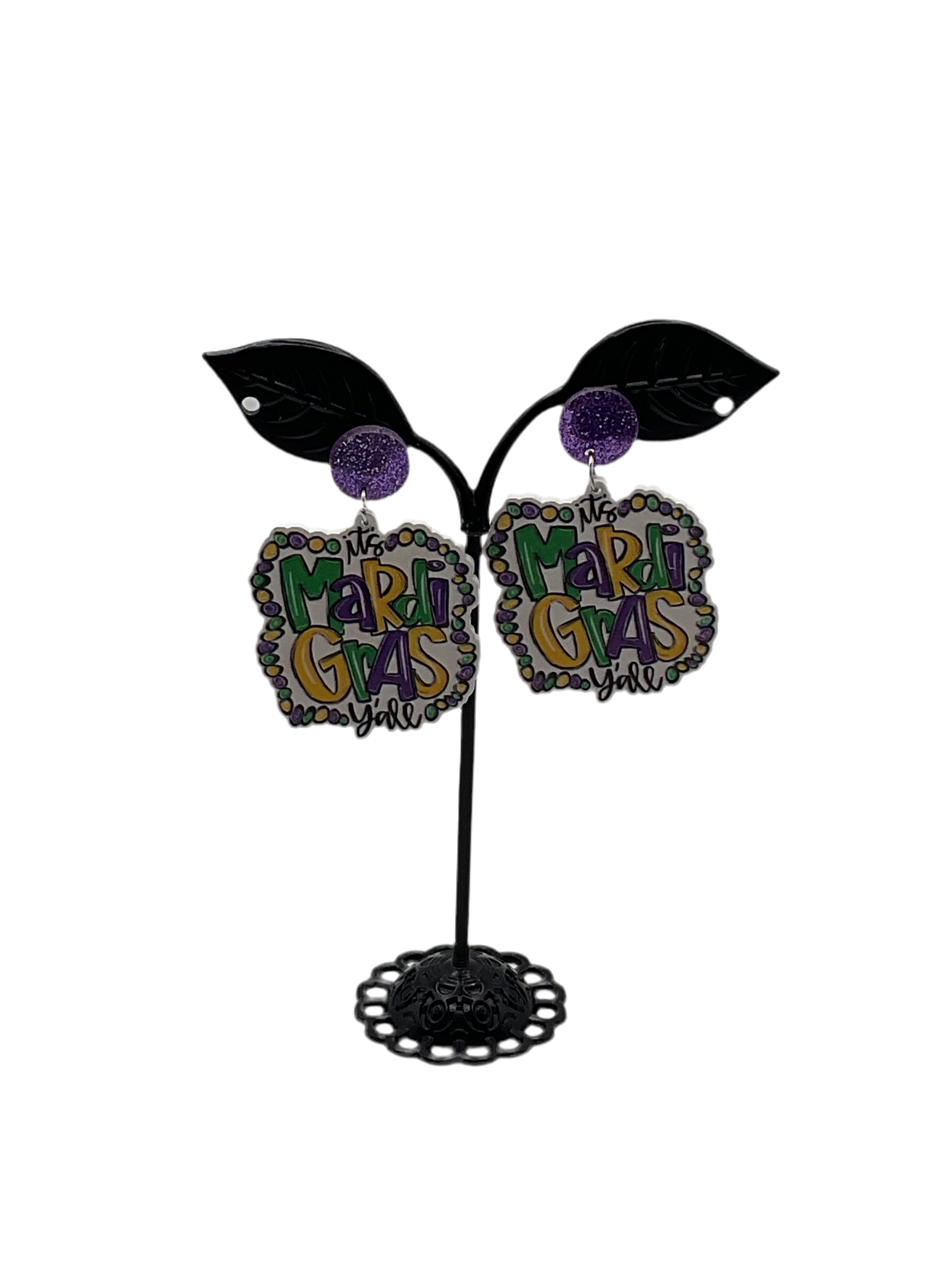 Mardi Gras earrings