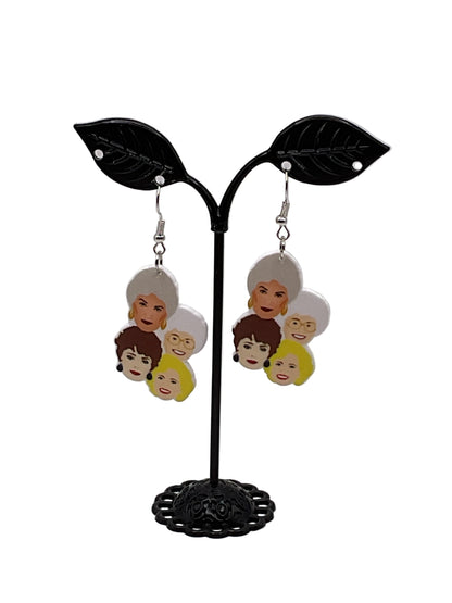 80'S Sitcom Earrings HEAD IMAGES