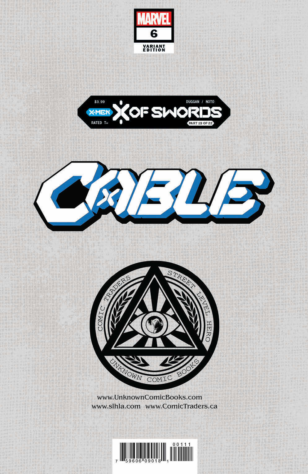 Cable #6 Unknown Comics David Nakayama Exclusive Var Xos (11/18/2020) - Collectors World Toys