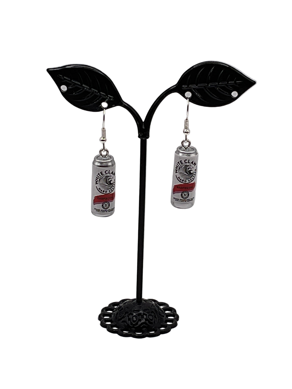 Raspberry White Claw Earrings