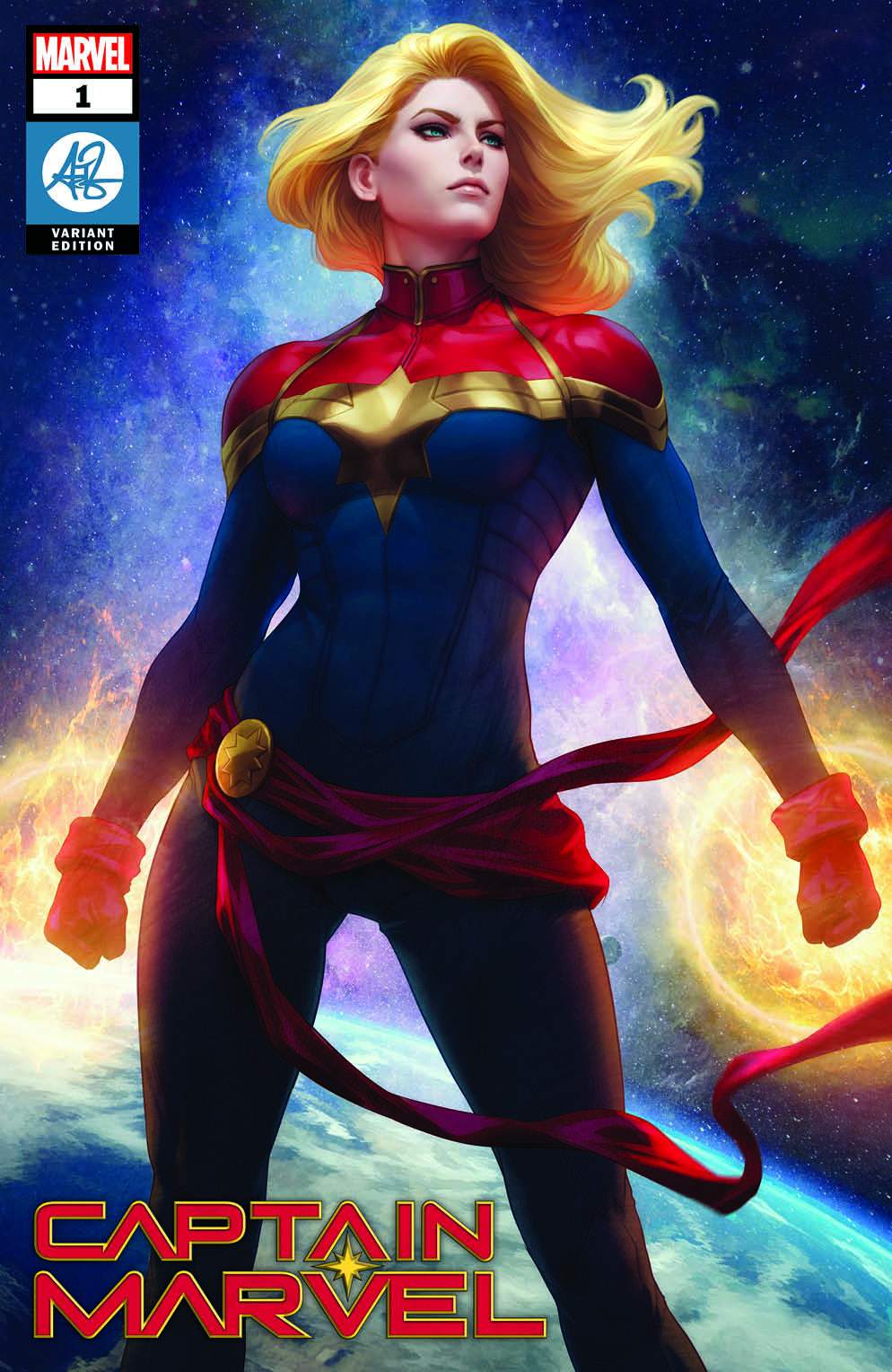 CAPTAIN MARVEL #1 ARTGERM COLLECTIBLES EXCLUSIVE TRADE DRESS 1/30/2019 - Collectors World Toys Main image