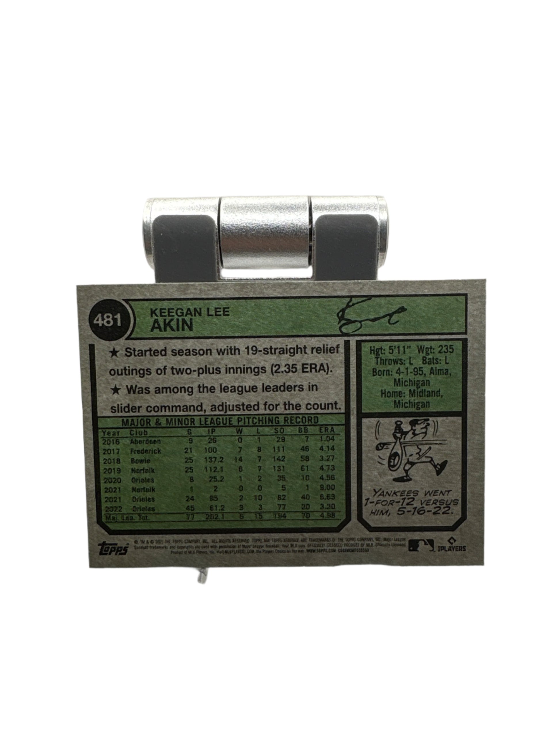 Topps Heritage Keegan Akin