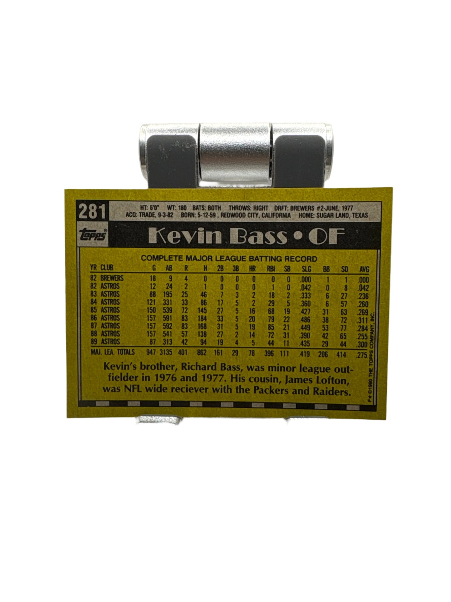 Topps Kevin Bass