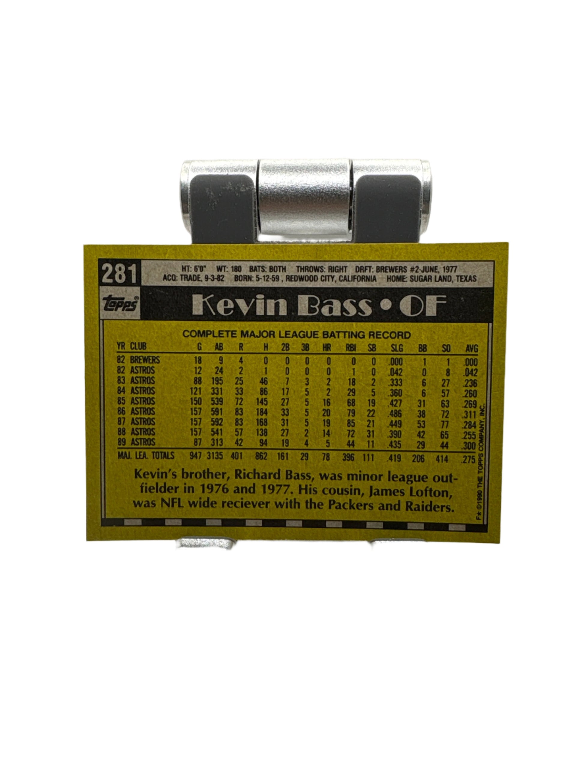 Topps Kevin Bass