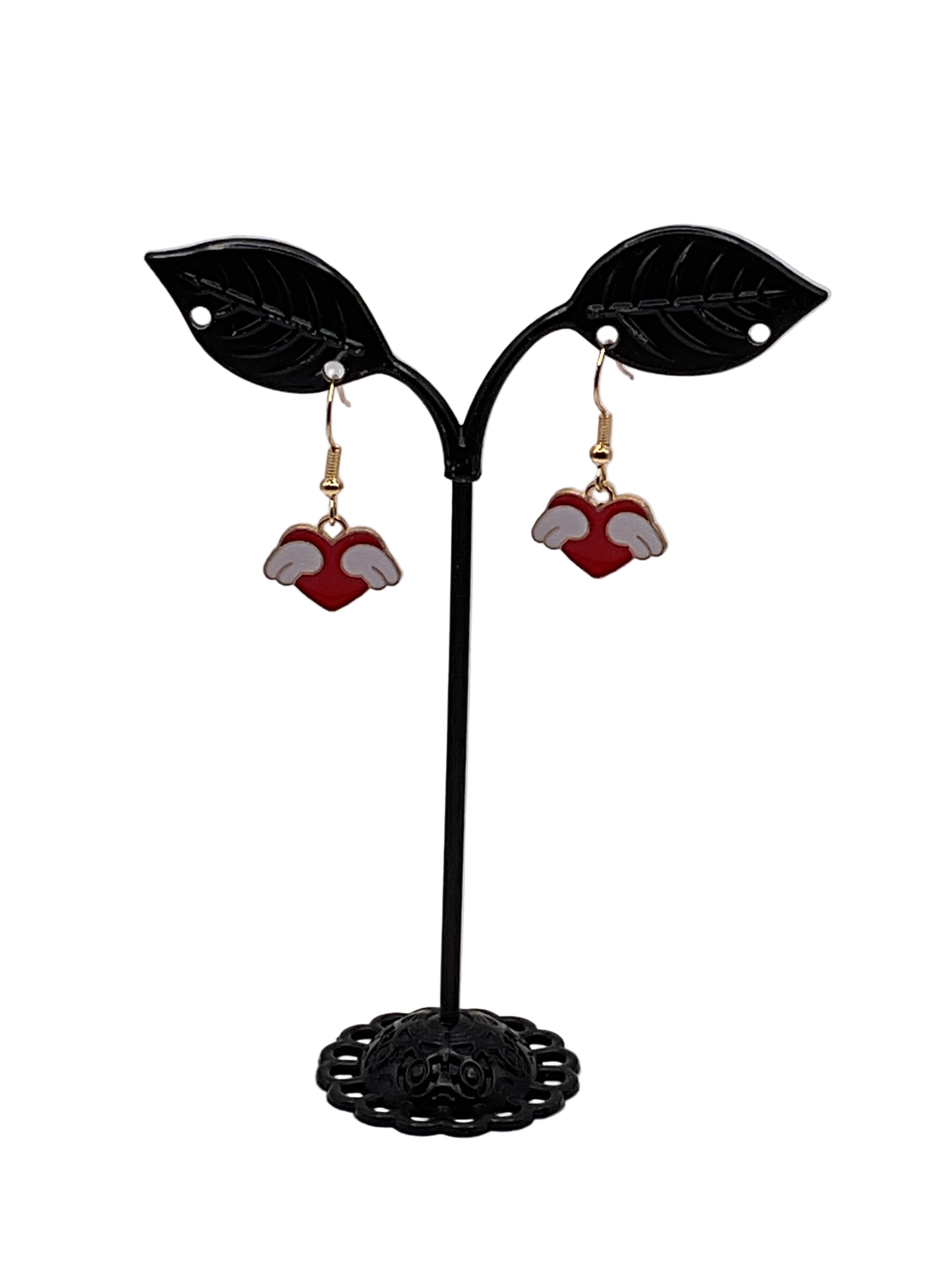 Heart with wings earrings Main image