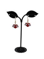 Heart with wings earrings