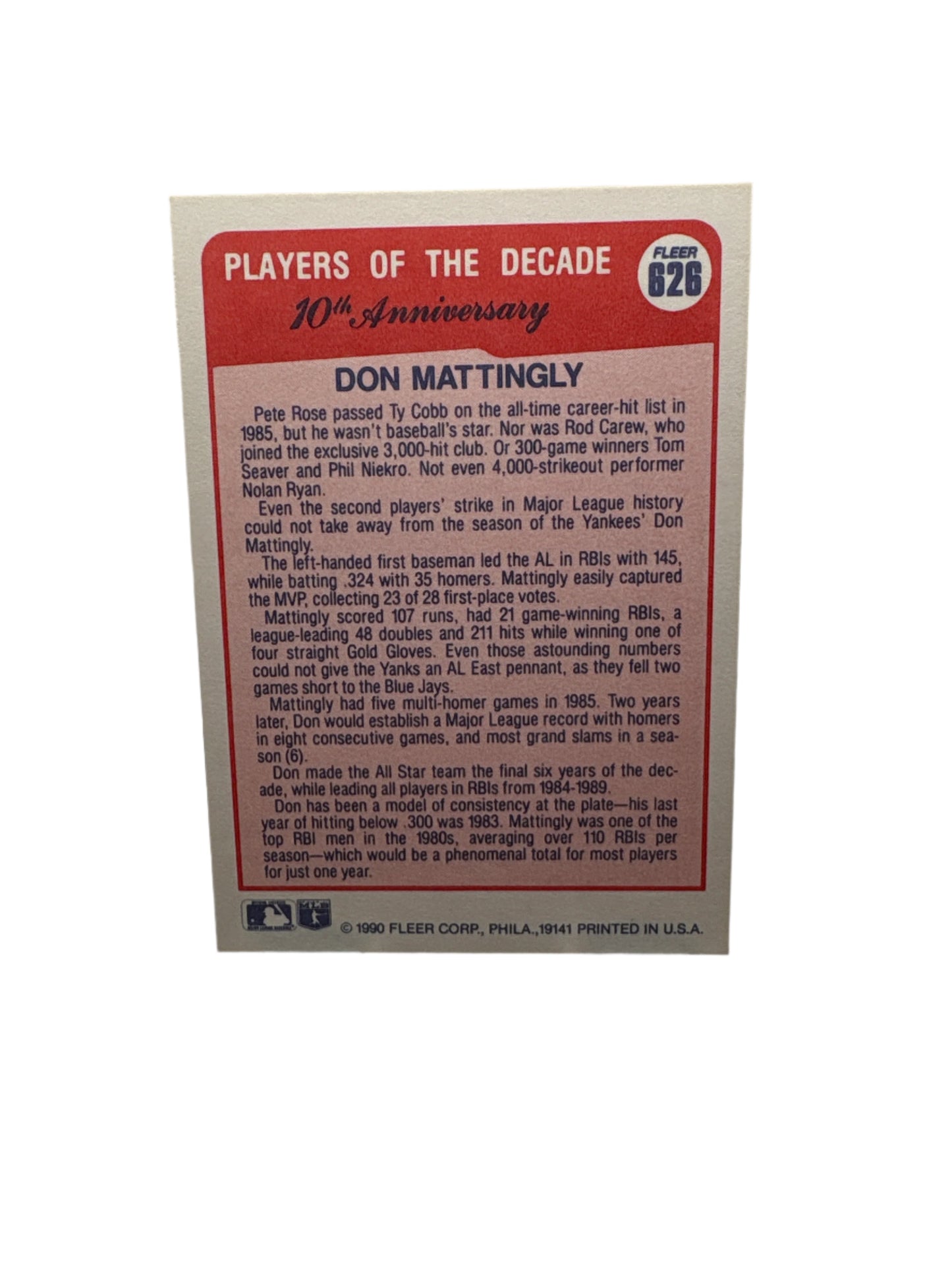 Fleer Don Mattingly