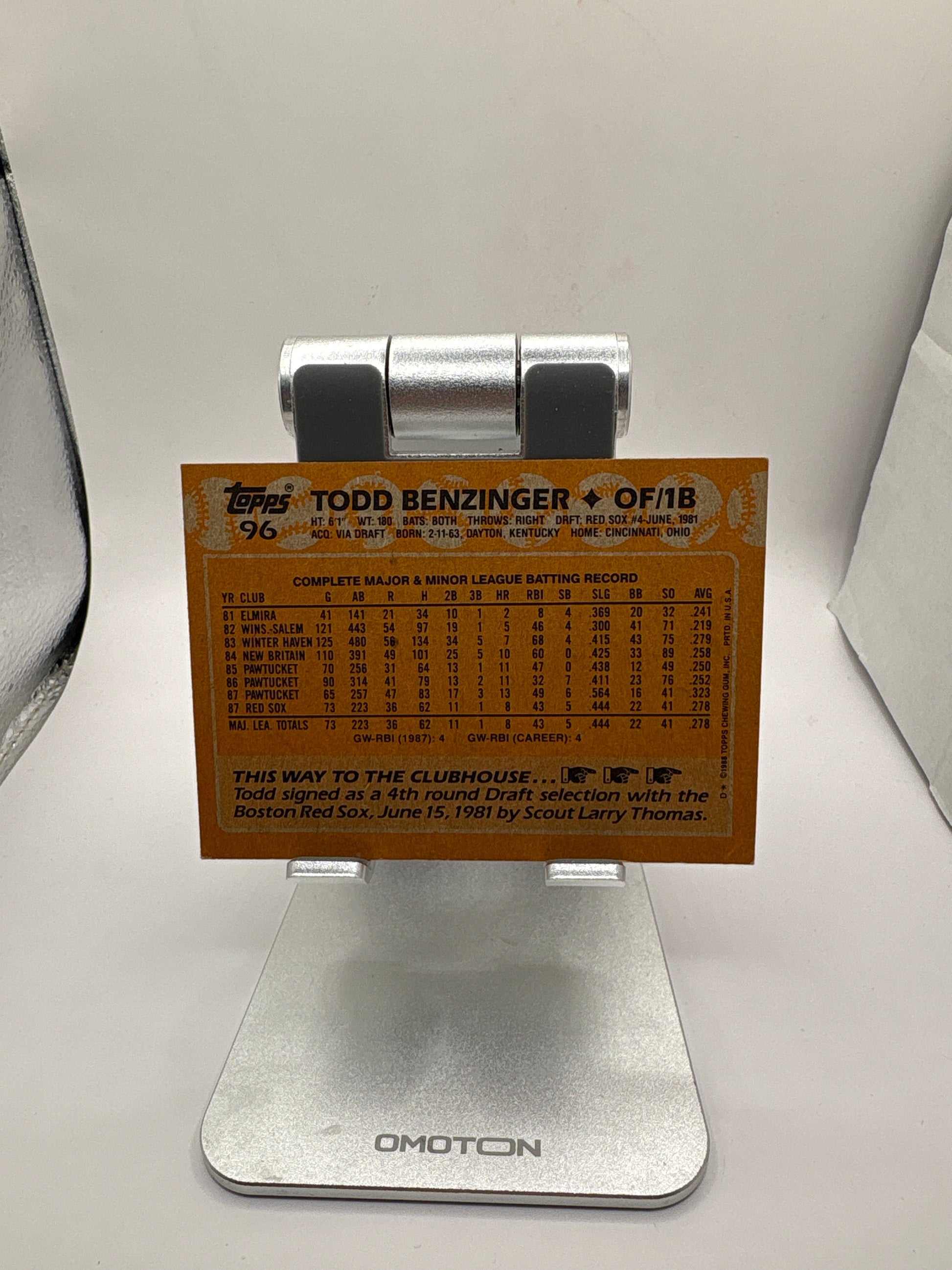 Topps Todd Benzinger