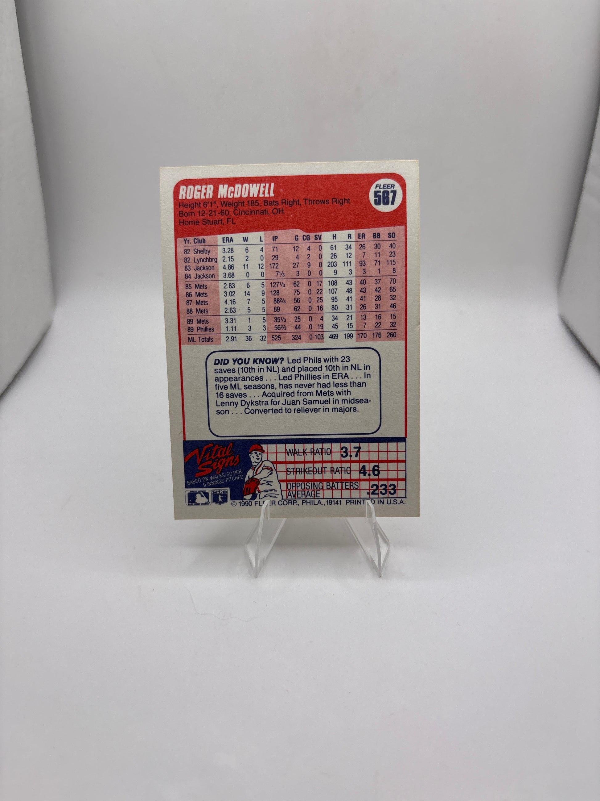 Fleer Roger McDowell