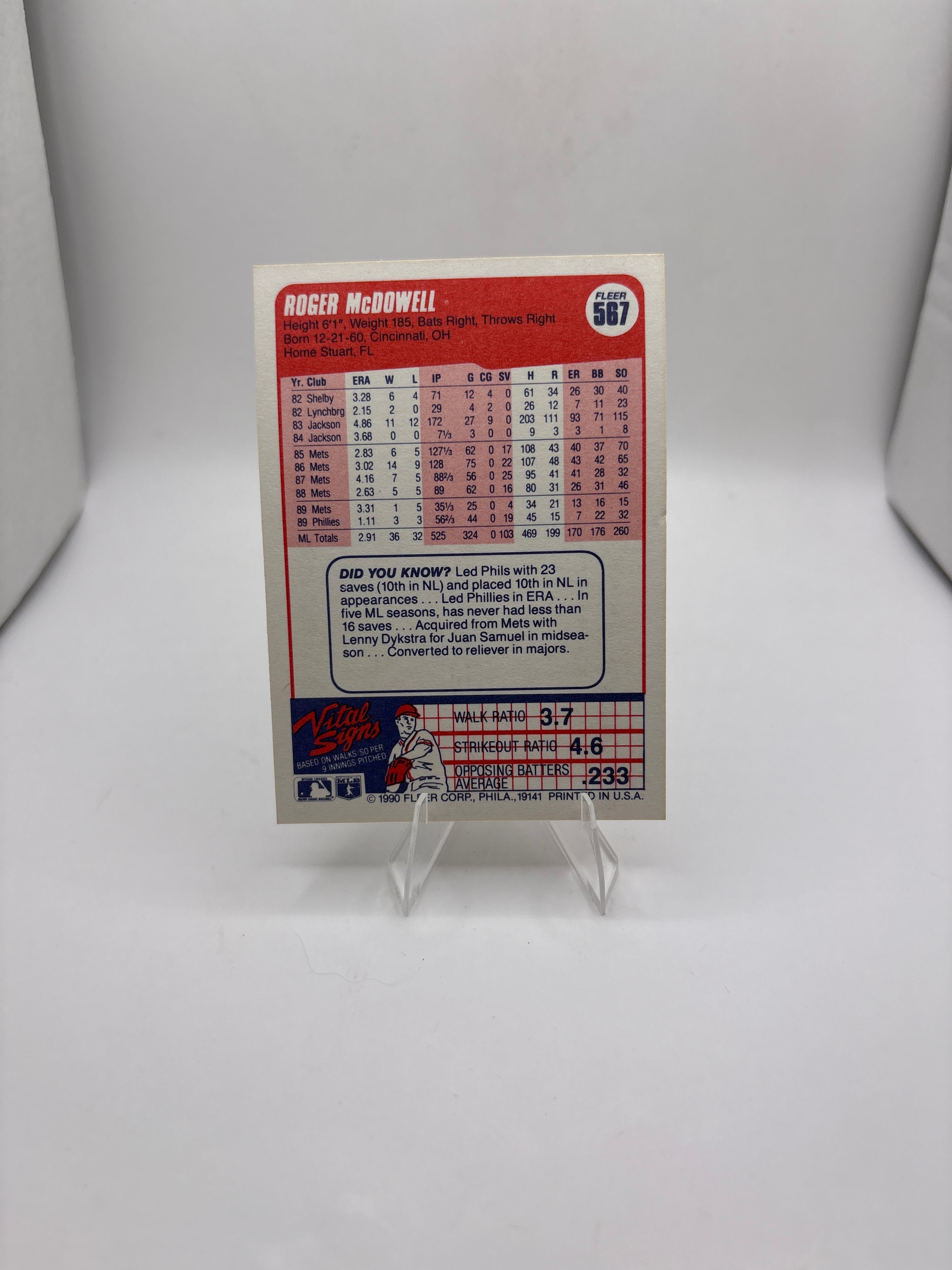 Fleer Roger McDowell