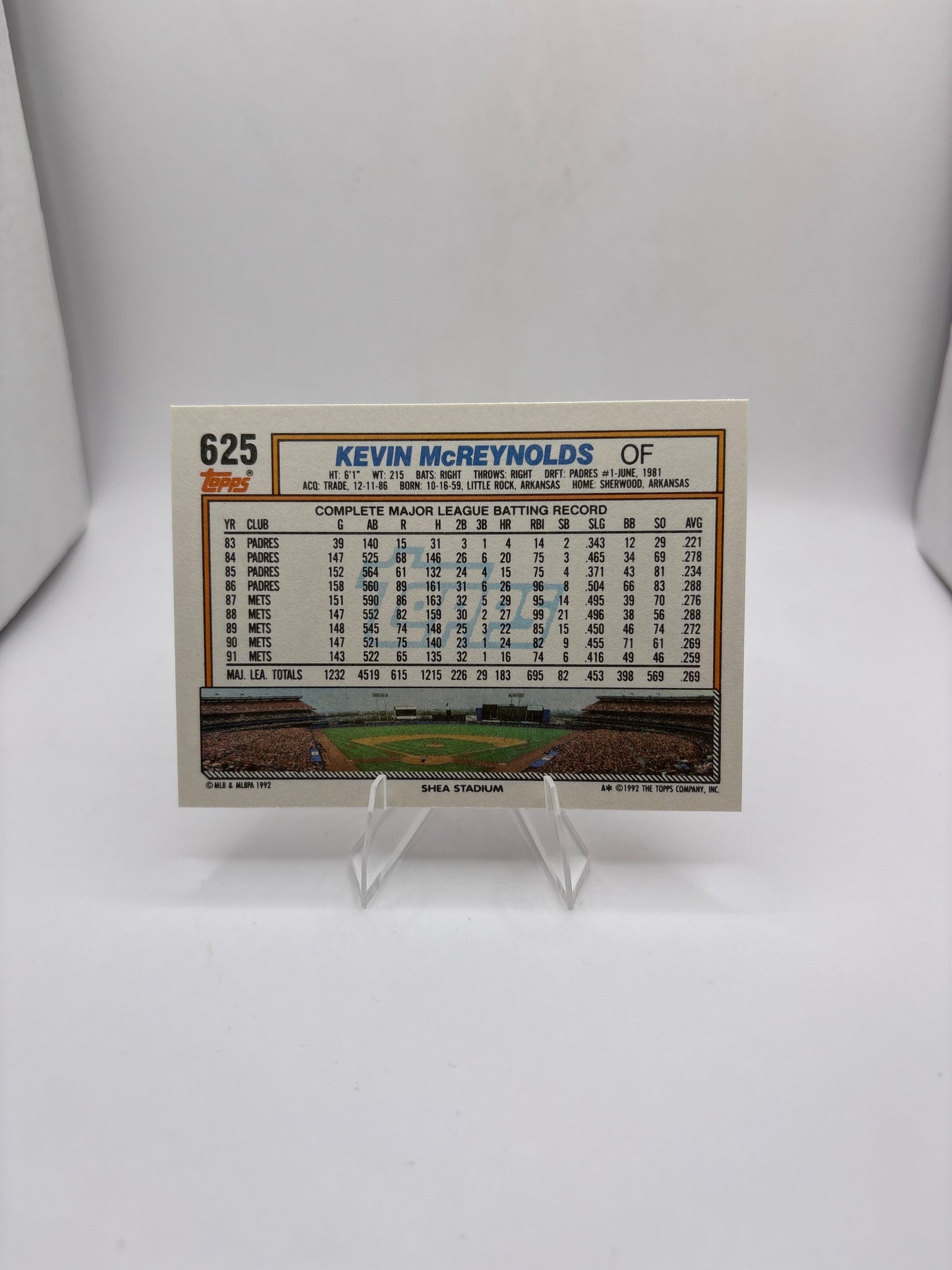 Topps Kevin McReynolds