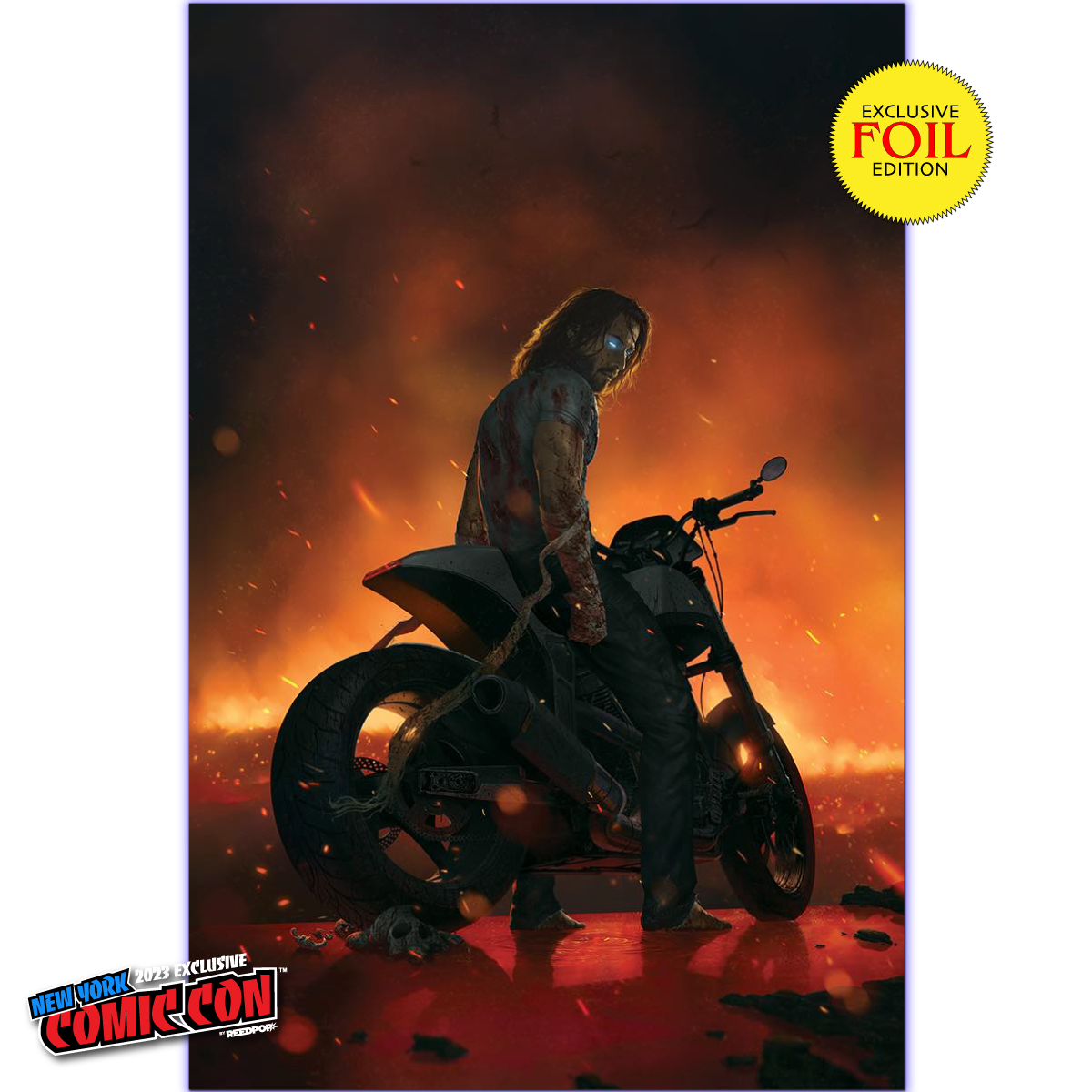 [FOIL] BRZRKR PEN & INK #1 (MR) RAZZAH (616) EXCLUSIVE NYCC FOIL CVR B VIRGIN VAR (10/25/2023) - Collectors World Toys Main image