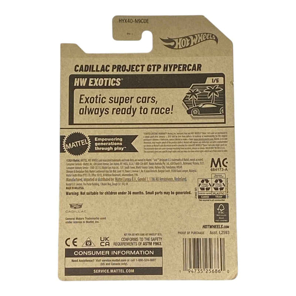 Hot Wheels Cadillac Project GTP Hypercar | Exotics Series 1/5